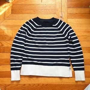 Banana Republic Navy & White Striped Sweater